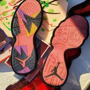 custom made jordan art artwork  painted